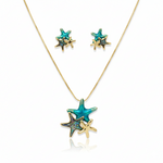 Oceanic Embrace Starfish Pendant Set