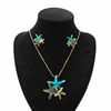 Oceanic Embrace Starfish Pendant Set