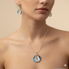 Oceanic Swirl Enamel Pendant Set