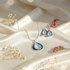 Oceanic Swirl Enamel Pendant Set