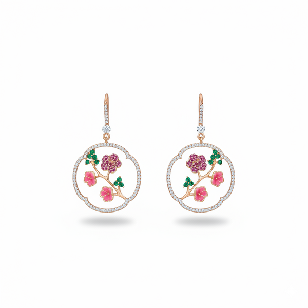 Cherry Blossom Drop Earrings