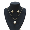 Elegant Pearl & Zirconia Pendant Set