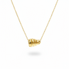 Golden Ribbed Elegance Necklace