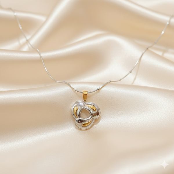 Infinity Knot Two-Tone Necklace