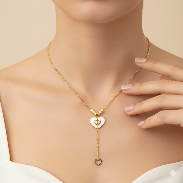 Dual Heart Link Necklace