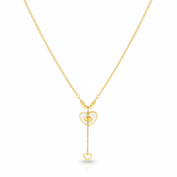 Dual Heart Link Necklace