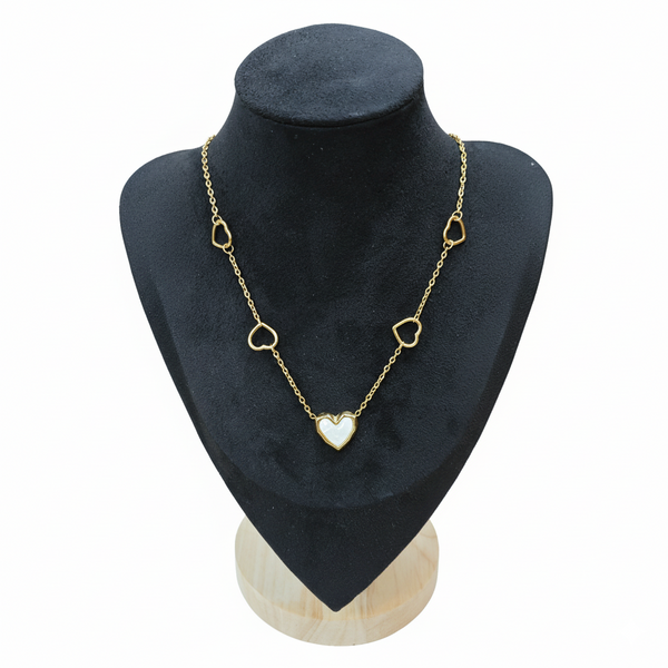 Aura Heart Dainty Gold Necklace