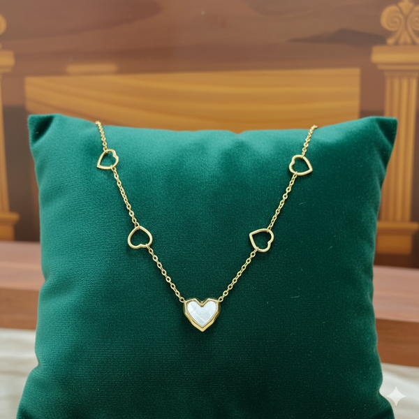 Aura Heart Dainty Gold Necklace