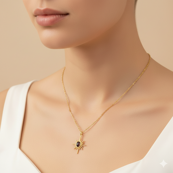 Starlight Gemstone Charm Necklace