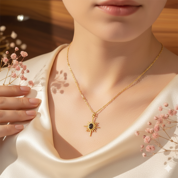 Starlight Gemstone Charm Necklace