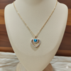 Azure Heart Embrace Necklace