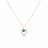 Azure Heart Embrace Necklace