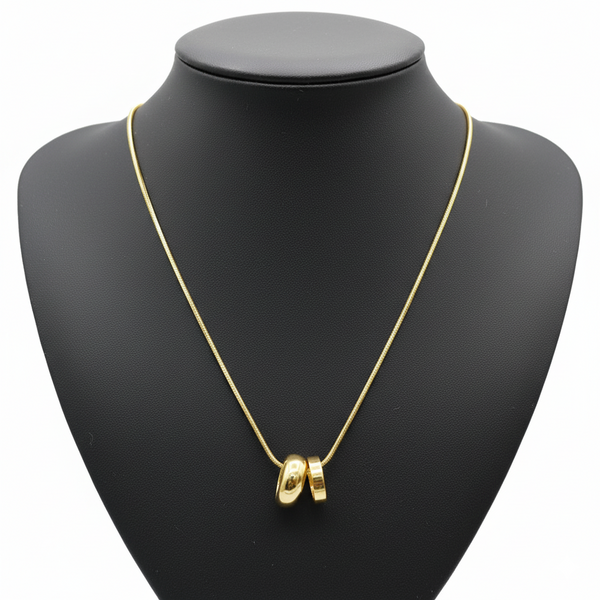Intertwined Embrace Gold Necklace