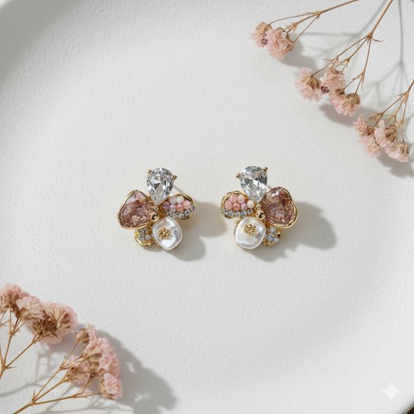 Aurora Bloom Cluster Earrings