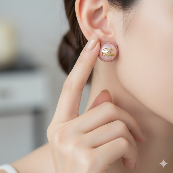 Parisian Chic Pearl Gold Earrings