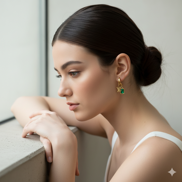 Emeraude Lumière Dangle Earrings
