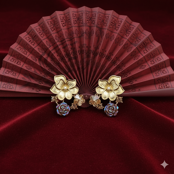 Enchanted Bloom Floral Drop Earrings