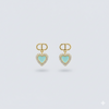 Azure Heart Dangle Earrings