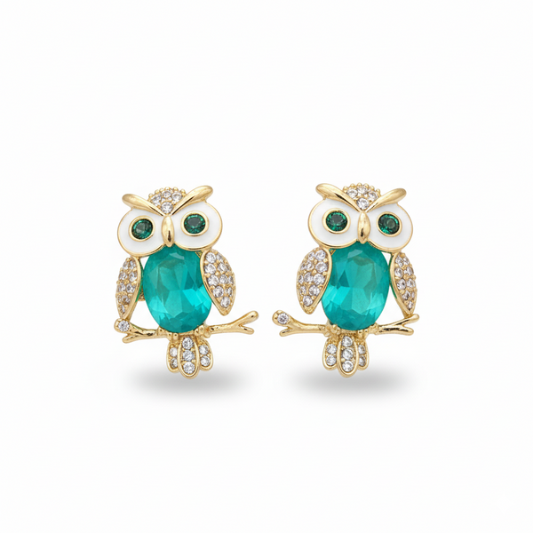 Wise Owl Sparkle Earrings