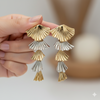 Aurora Cascade Fan Drop Earrings