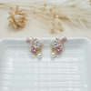 Whimsical Squirrel & Pearl Drop Earrings