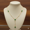 Veridian Dewdrop Lariat Necklace