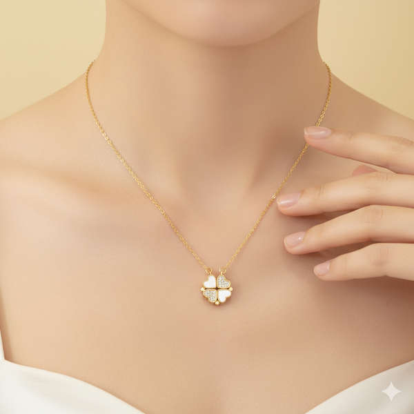 Fortune Heart Convertible Clover Necklace