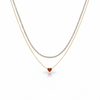 Heart & Shimmer Duo Layered Necklace