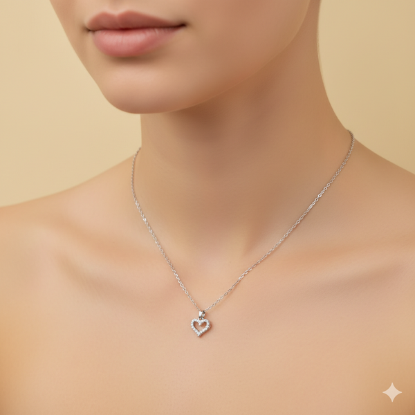 Luminous Heart Sparkle Necklace