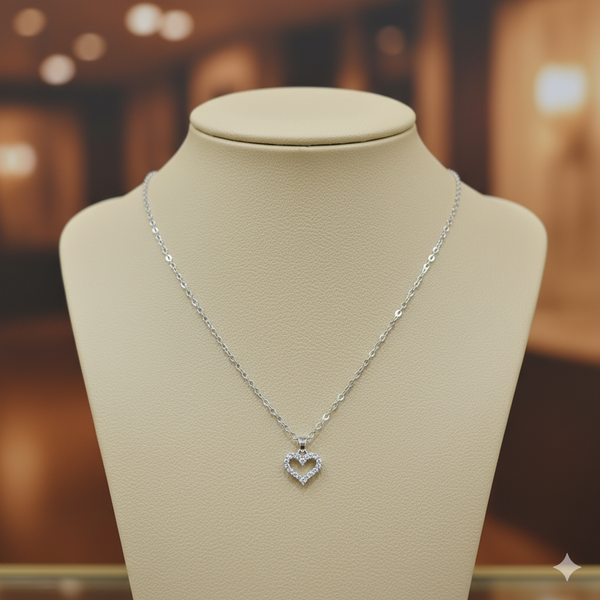 Luminous Heart Sparkle Necklace