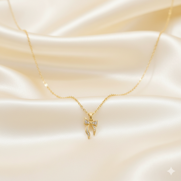 Delicate Whisper Bow Necklace