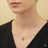 Emerald Bow Dainty Necklace
