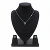 Emerald & Diamondette Pendant Set
