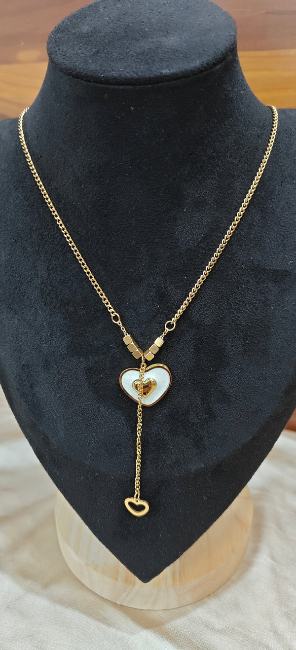 Dual Heart Link Necklace