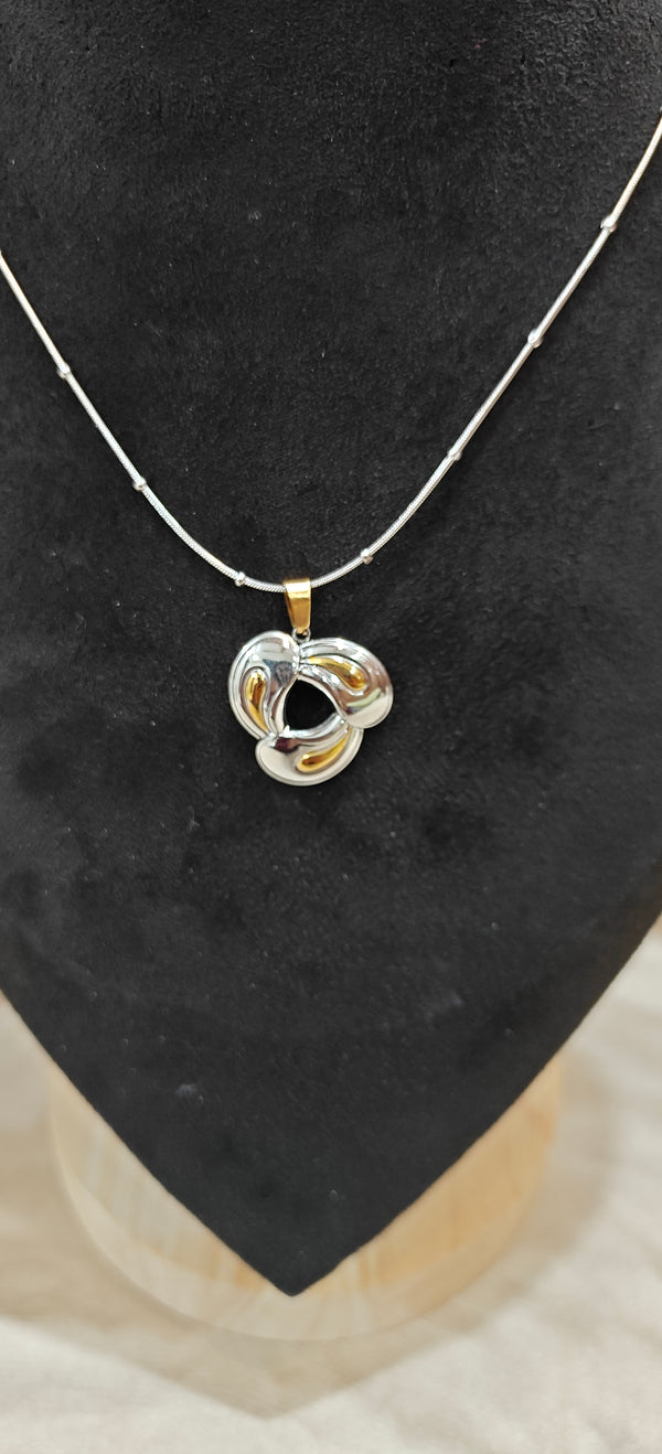 Infinity Knot Two-Tone Necklace