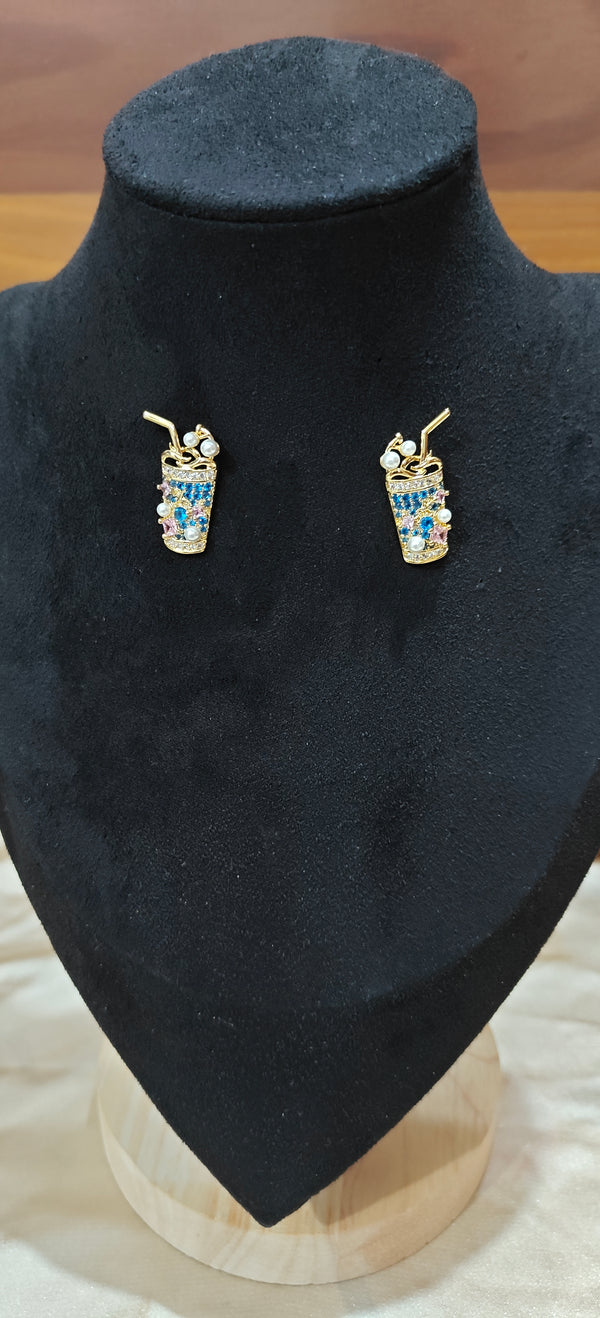 Cocktail Cup Dangle Earrings