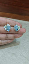 Aqua Whisper Floral Earrings