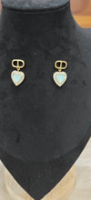 Azure Heart Dangle Earrings