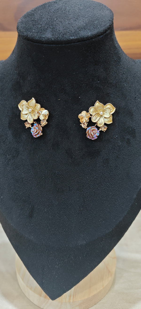 Enchanted Bloom Floral Drop Earrings