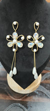 Luminous Petal & Pearl Cascade Earrings