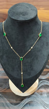 Veridian Dewdrop Lariat Necklace