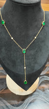 Veridian Dewdrop Lariat Necklace