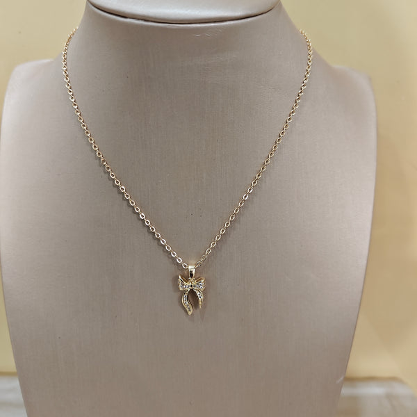 Delicate Whisper Bow Necklace