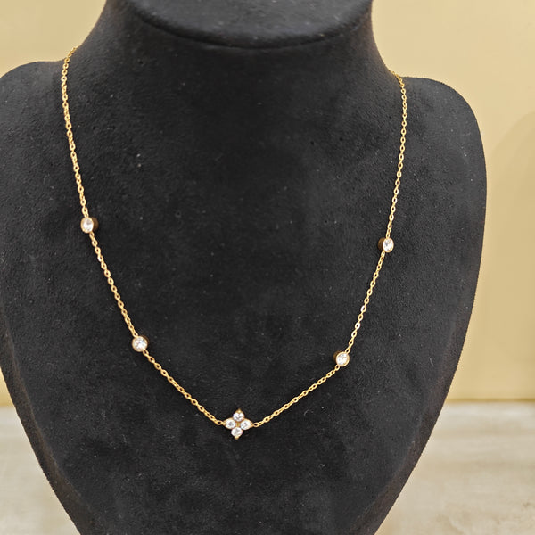 Luminous Clover Diamond-Cut Necklace