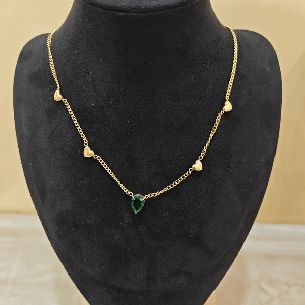 Emerald Heartbeat Necklace