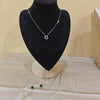 Emerald & Diamondette Pendant Set