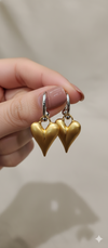 Golden Heart Drops Earrings