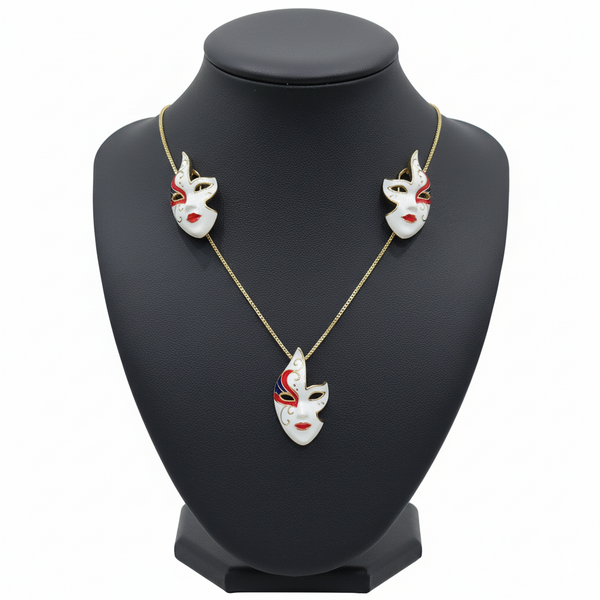 Venetian Mask Charm Pendant Set