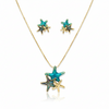 Oceanic Embrace Starfish Pendant Set