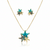Oceanic Embrace Starfish Pendant Set